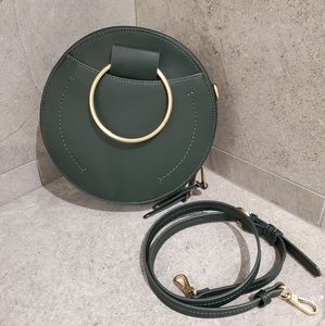 Zara Hunter Green Round Crossbody bag